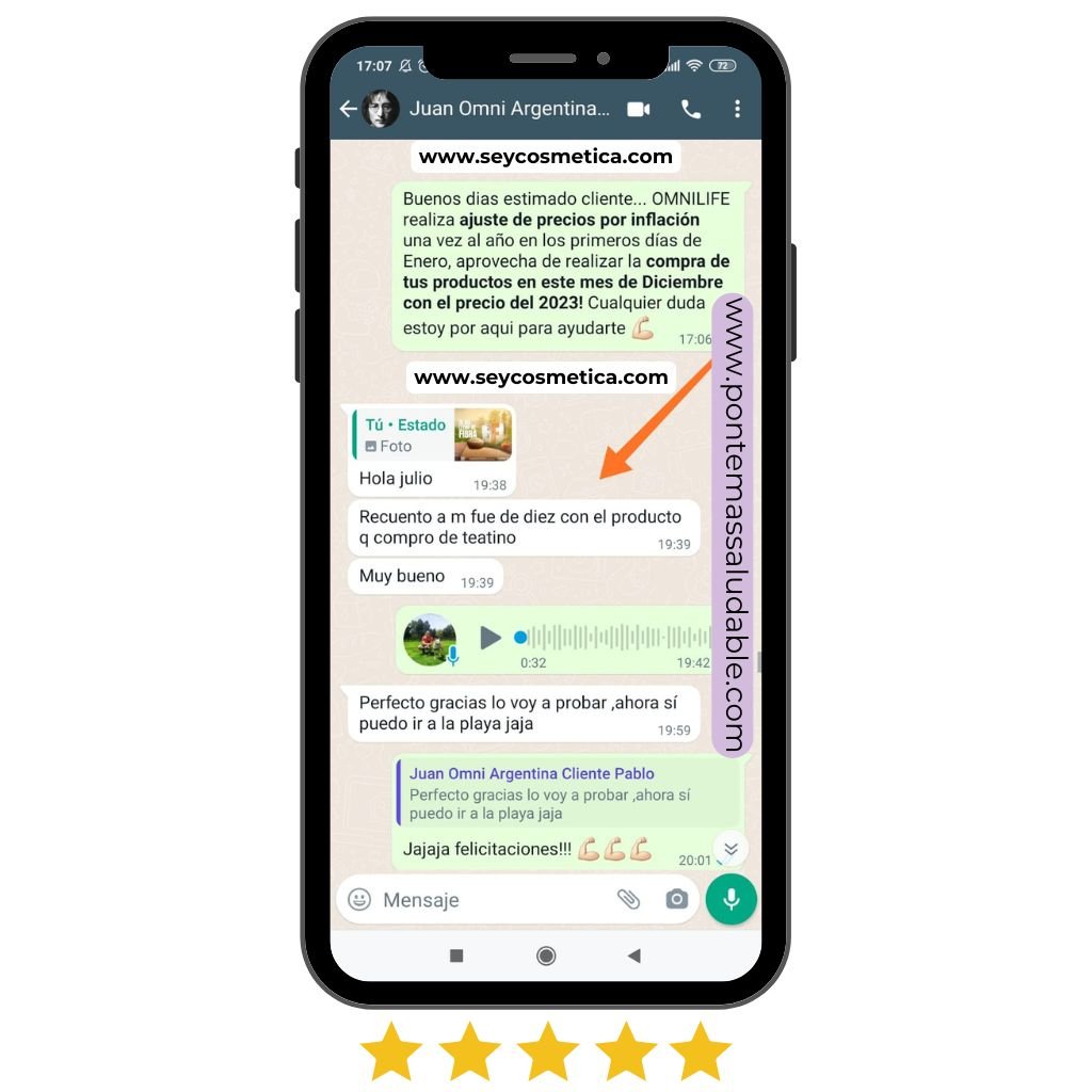 Cliente satisfecho con teatino Omnilife en USA