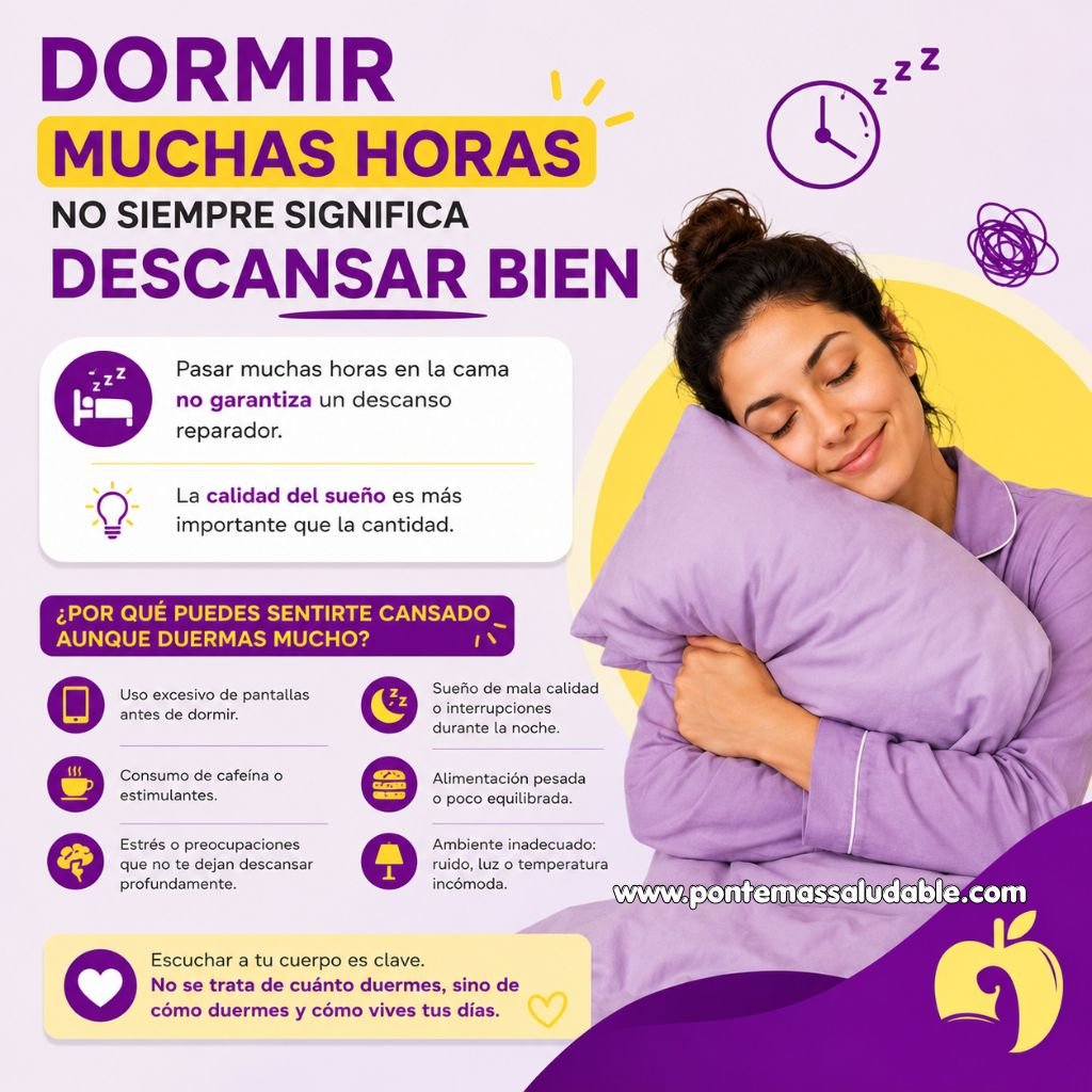 ¿Por qué me siento cansado todo el tiempo aunque duerma bien?